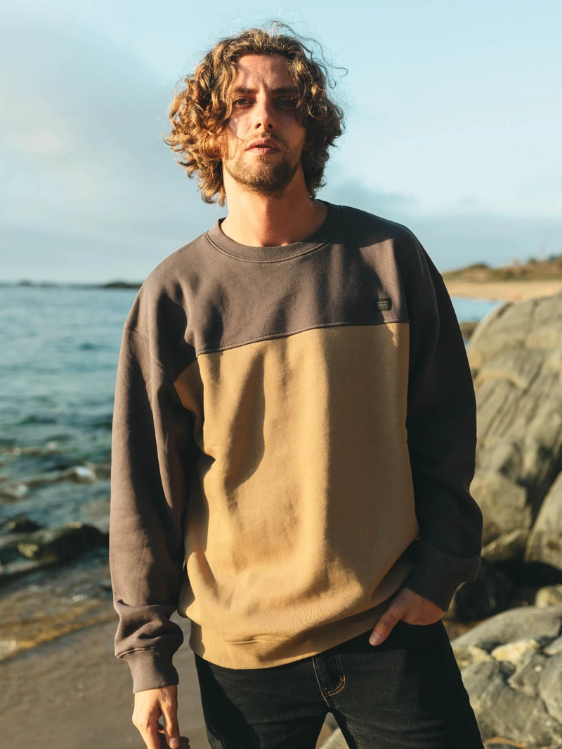 POLERON CR LUAU BEIGE HOMBRE MAUI AND SONS - 1