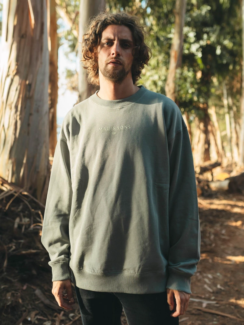 POLERON CR BALANCE CREW VERDE HOMBRE MAUI AND SONS - 1