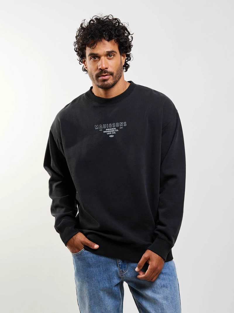 POLERON CR ORIGINAL CREW NEGRO HOMBRE MAUI AND SONS - 6