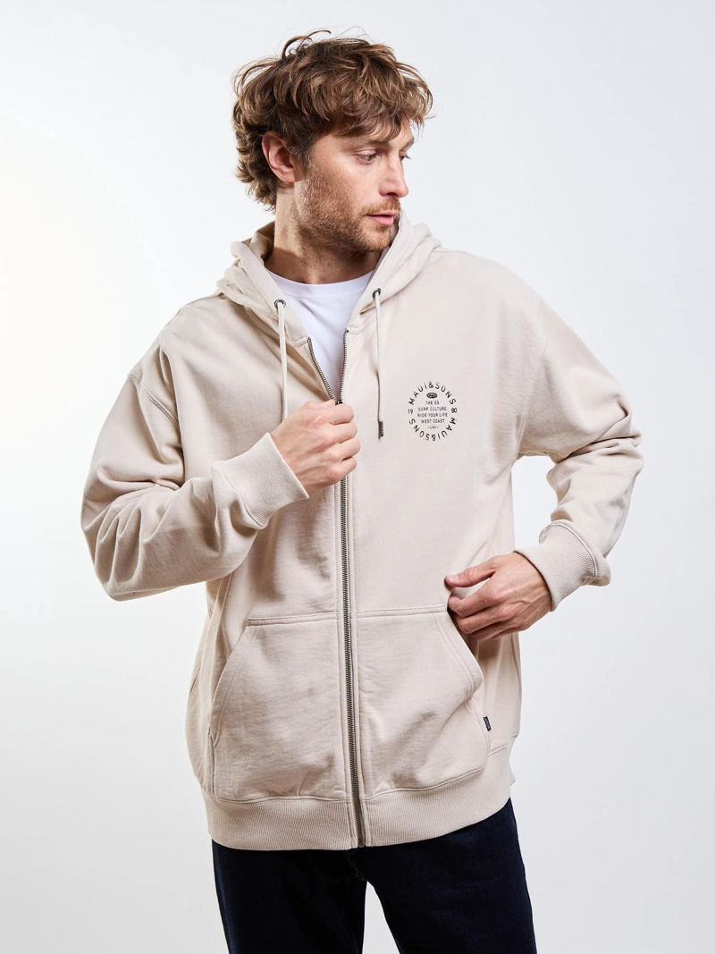 POLERON FZ BLUEVA BEIGE HOMBRE MAUI AND SONS - 1