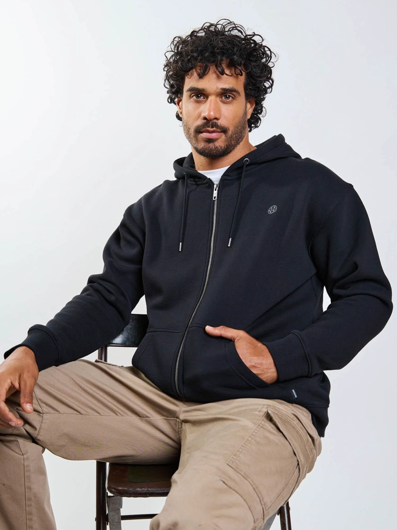 POLERON FZ COOKIE BADGE NEGRO HOMBRE MAUI AND SONS - 9