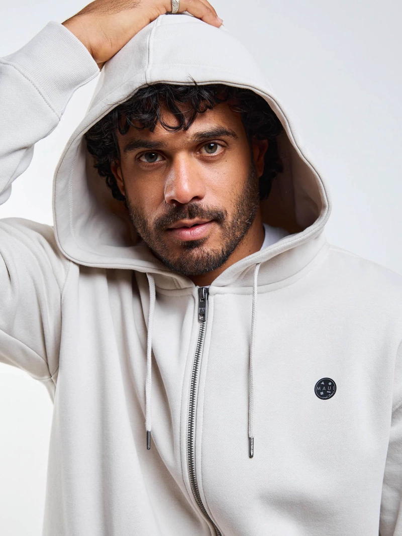 POLERON FZ COOKIE BADGE BEIGE HOMBRE MAUI AND SONS - 6