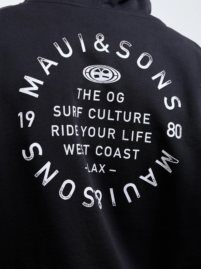 POLERON FZ BLUEVA NEGRO HOMBRE MAUI AND SONS - 4