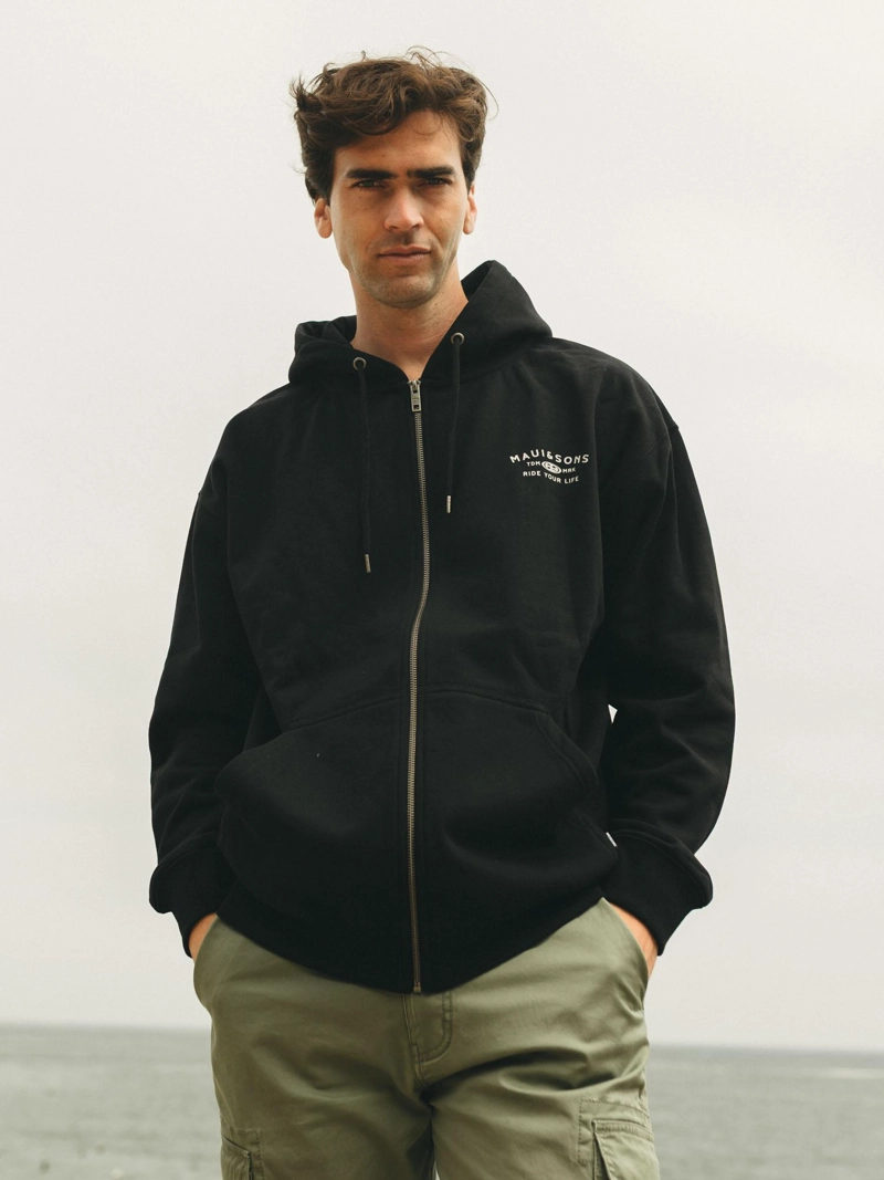POLERON FZ SEAVA NEGRO HOMBRE MAUI AND SONS - 1