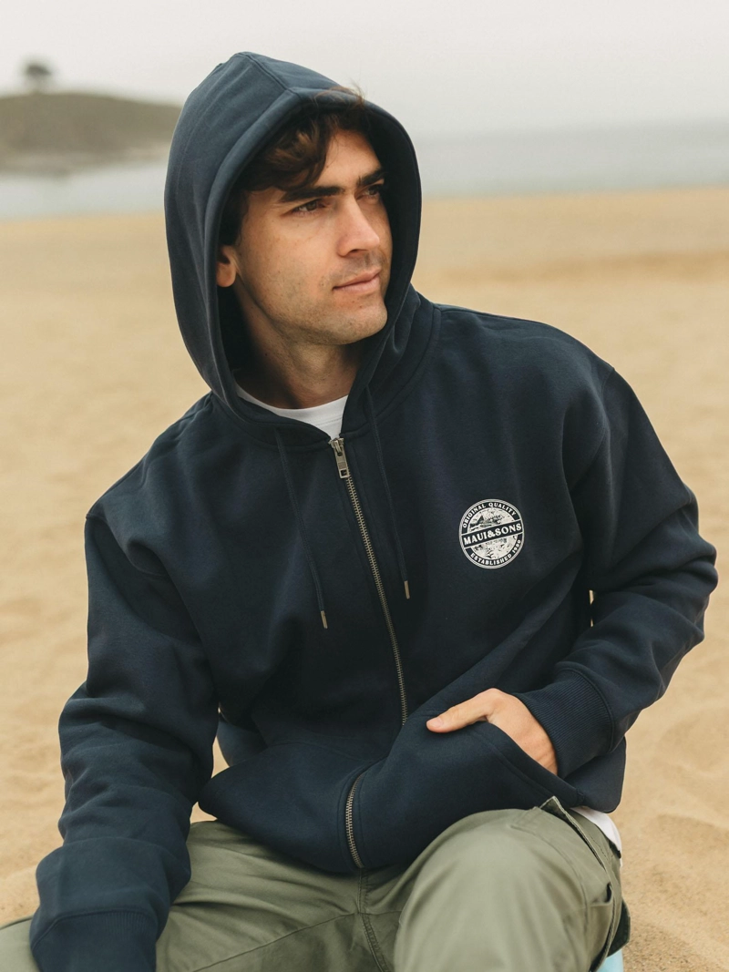 POLERON FZ ORIGINAL QUALITY AZUL HOMBRE MAUI AND SONS - 3