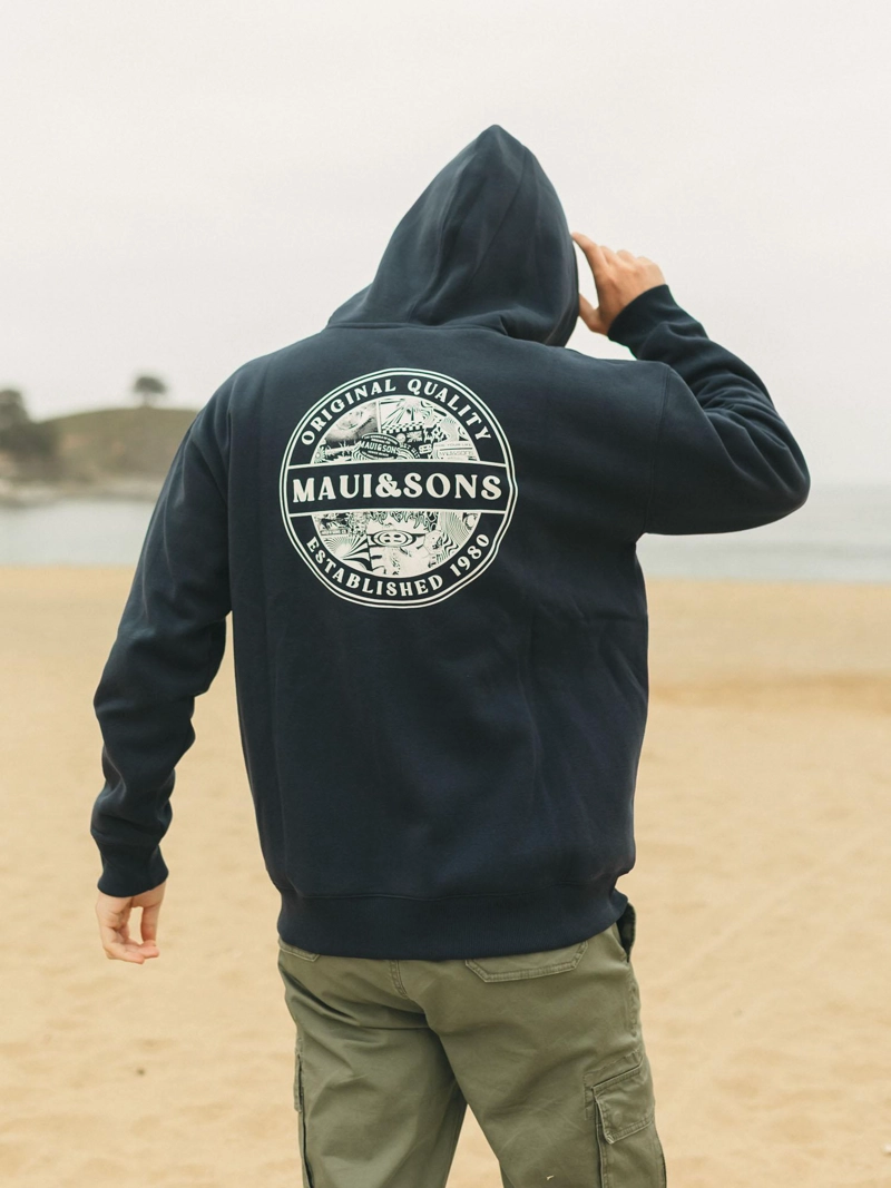 POLERON FZ ORIGINAL QUALITY AZUL HOMBRE MAUI AND SONS - 4