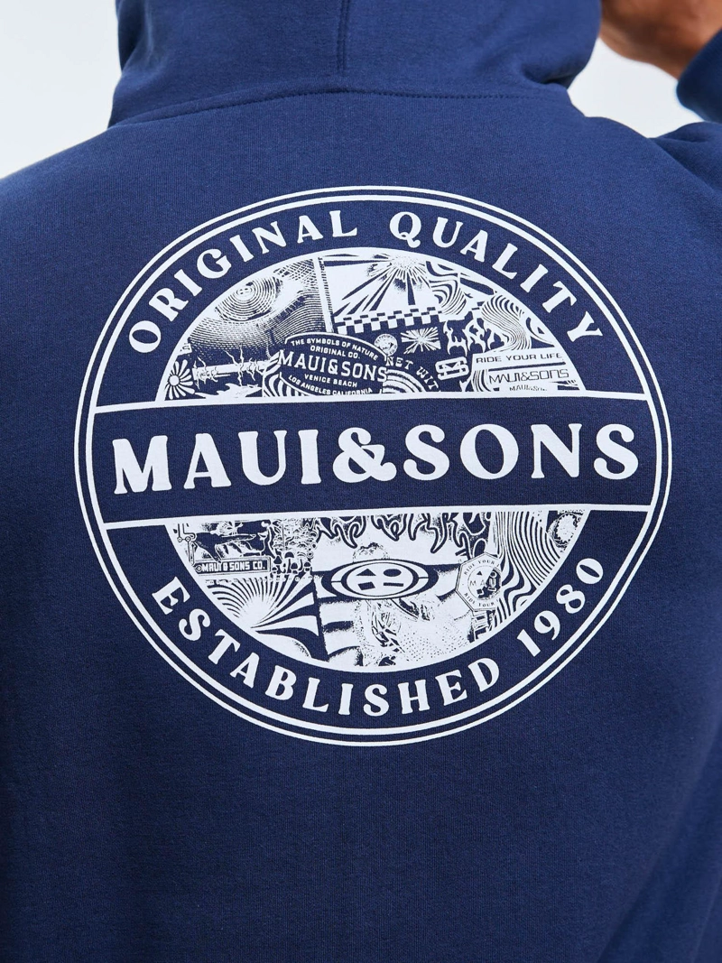 POLERON FZ ORIGINAL QUALITY AZUL HOMBRE MAUI AND SONS - 6