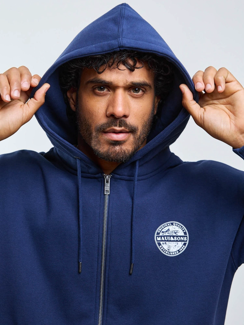 POLERON FZ ORIGINAL QUALITY AZUL HOMBRE MAUI AND SONS - 7