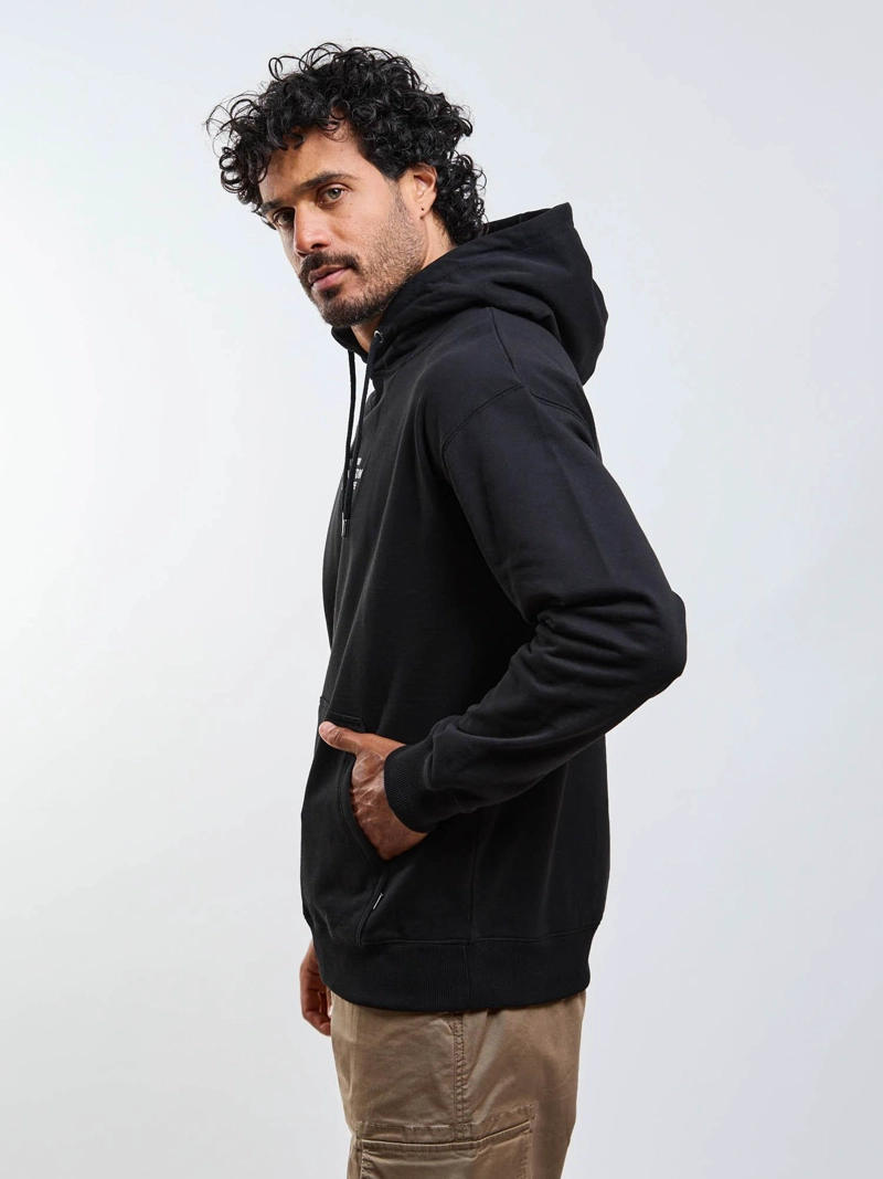 POLERON CANGURO WAVEBORN NEGRO HOMBRE MAUI AND SONS - 3