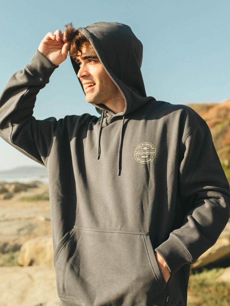 POLERON CANGURO COASTAL STATE GRIS HOMBRE MAUI AND SONS - 1