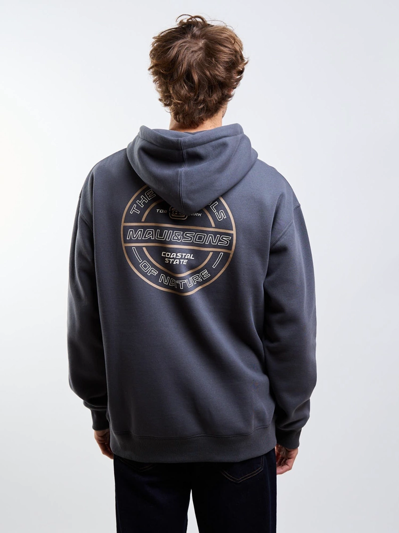 POLERON CANGURO COASTAL STATE GRIS HOMBRE MAUI AND SONS - 5