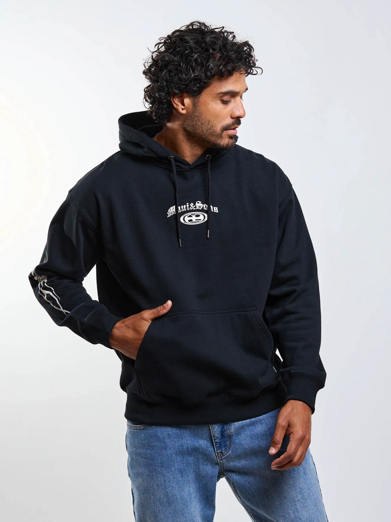 POLERON CANGURO RIPTAL NEGRO HOMBRE MAUI AND SONS - 8
