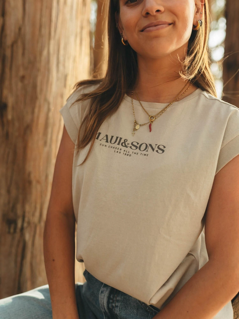 POLERA MC NIUE BEIGE MUJER MAUI AND SONS - 1