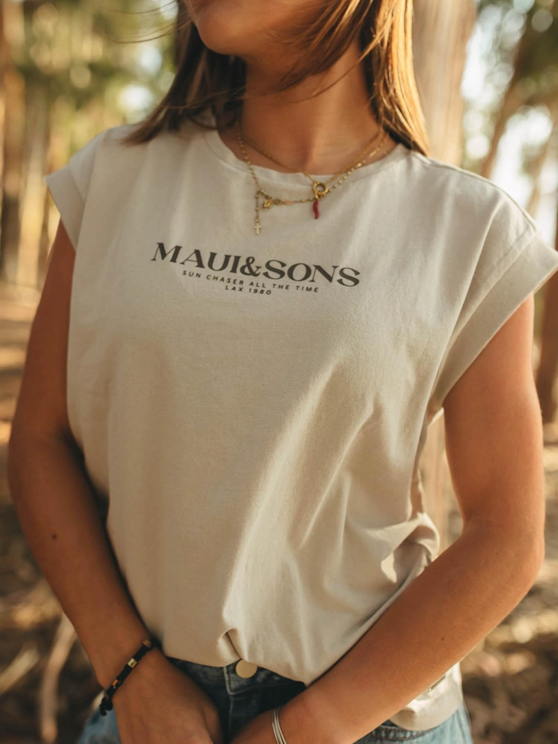 POLERA MC NIUE BEIGE MUJER MAUI AND SONS - 4