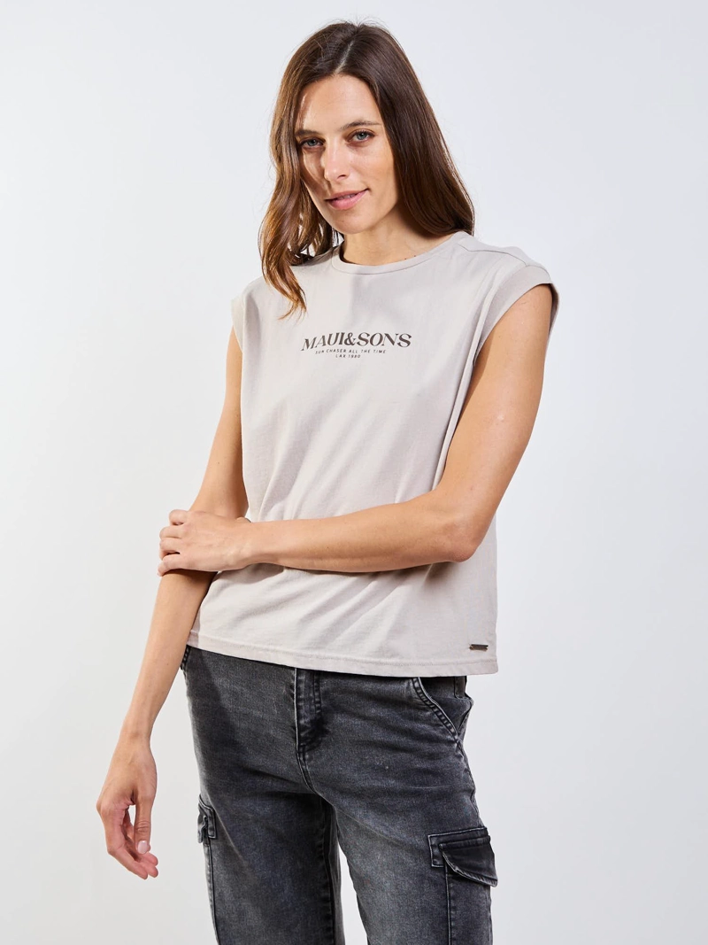 POLERA MC NIUE BEIGE MUJER MAUI AND SONS - 5