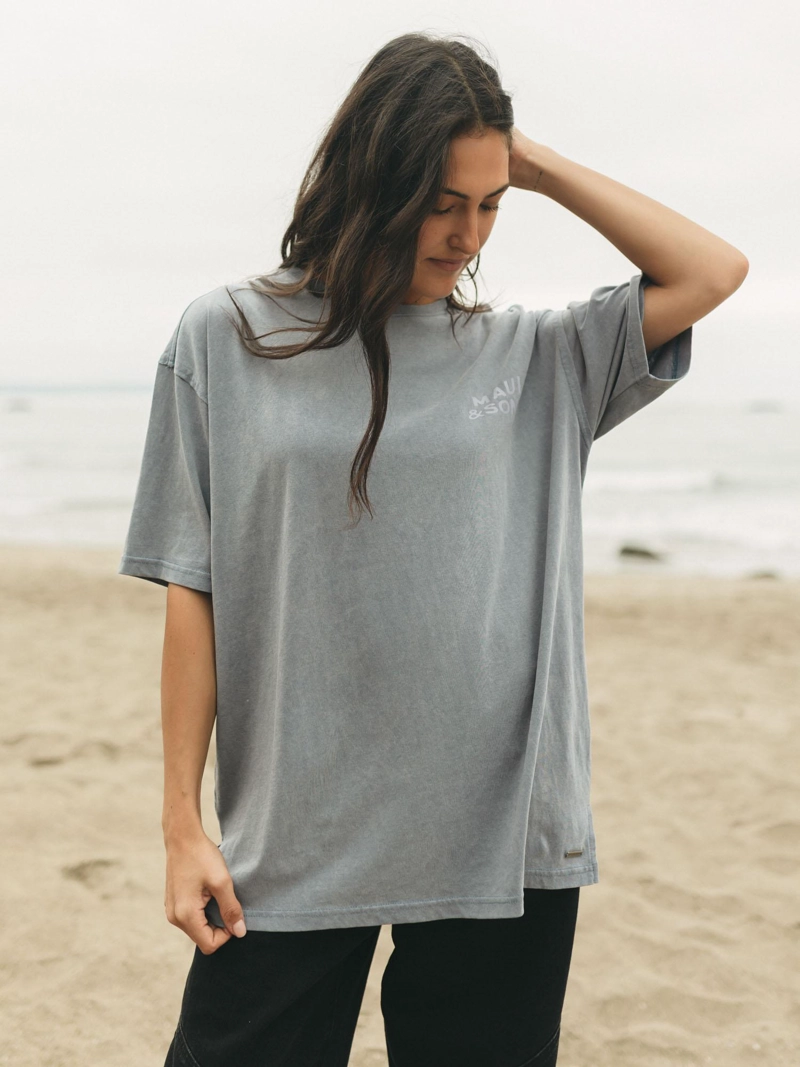 POLERA MC TABARCA AZUL MUJER MAUI AND SONS - 1