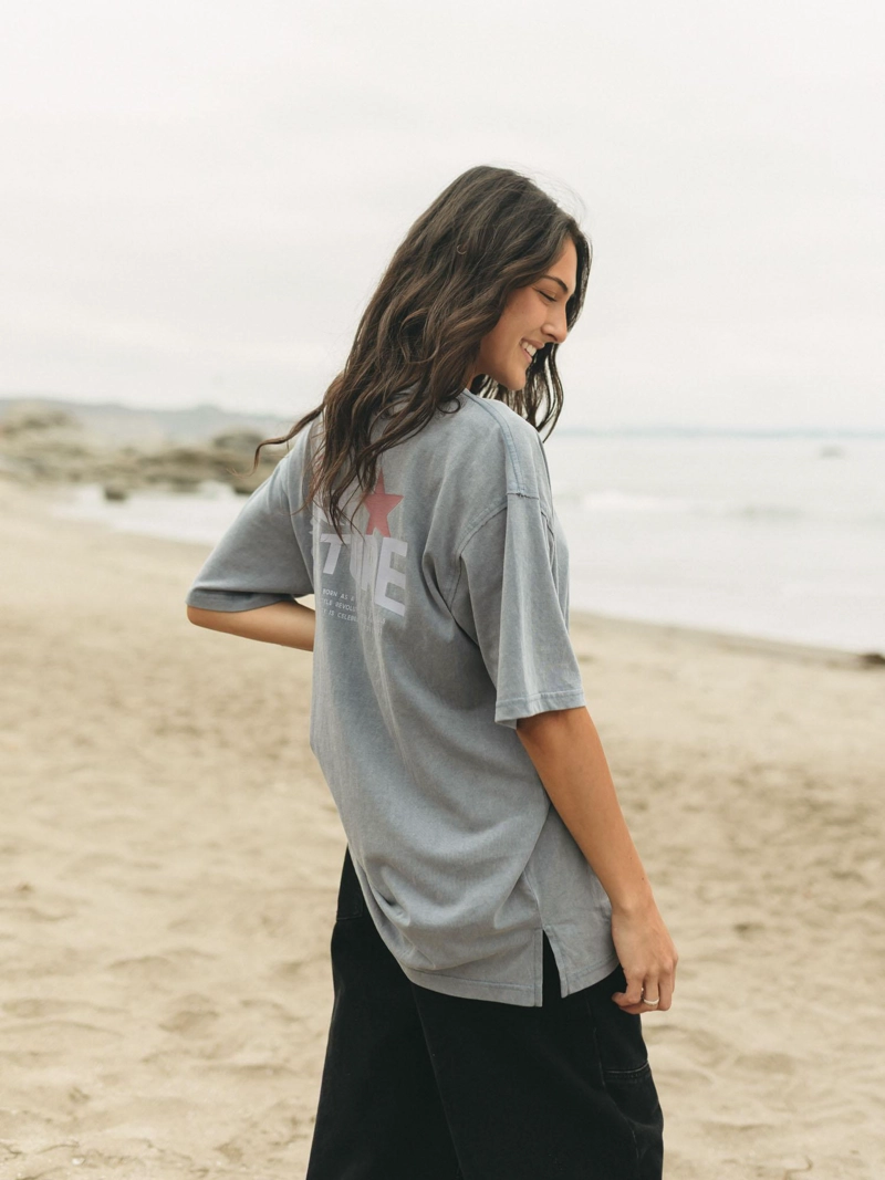 POLERA MC TABARCA AZUL MUJER MAUI AND SONS - 4