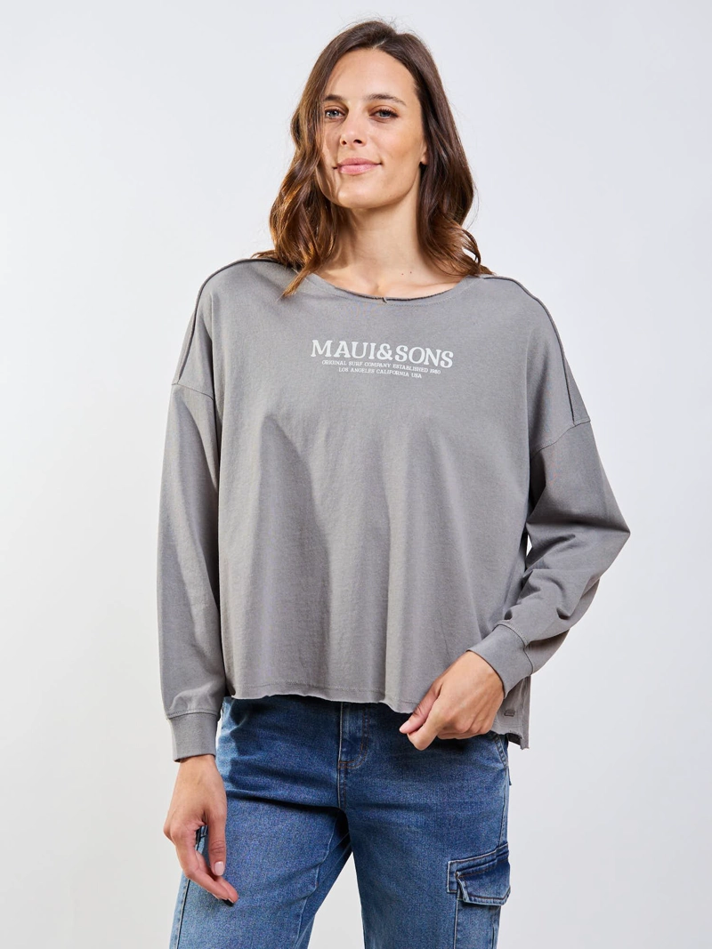POLERA ML GORGOÑA VERDE MUJER MAUI AND SONS - 8