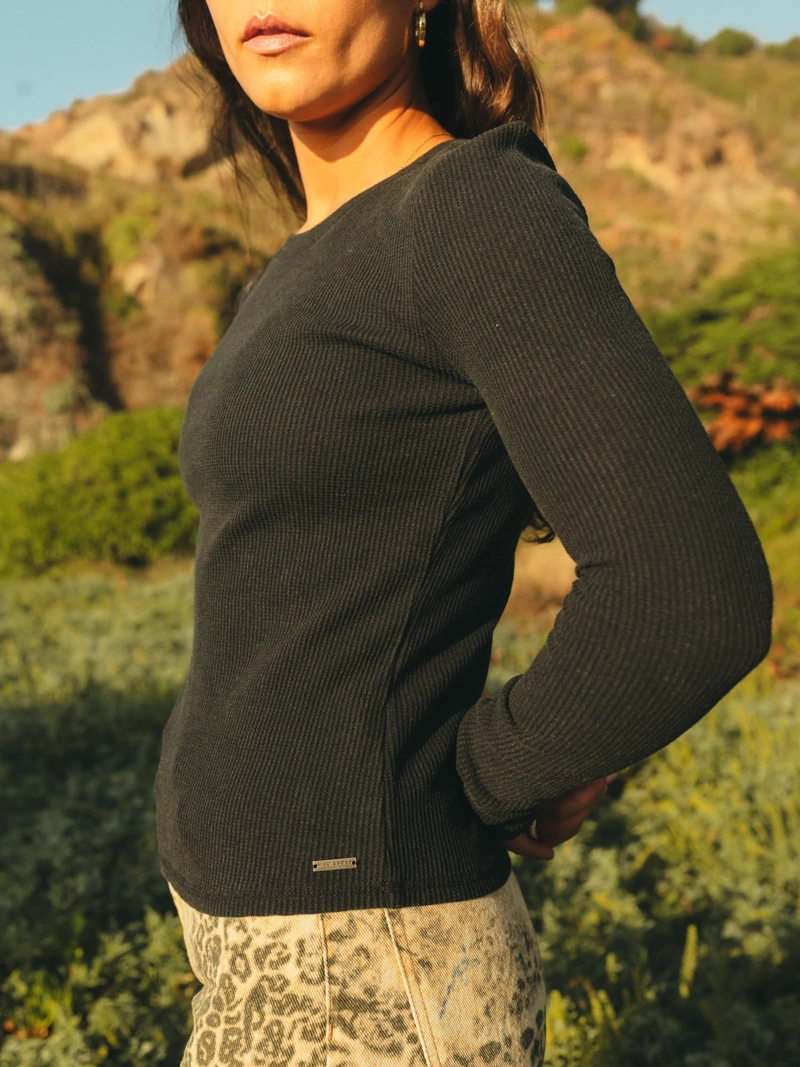 POLERA ML CERDEÑA NEGRO MUJER MAUI AND SONS - 3