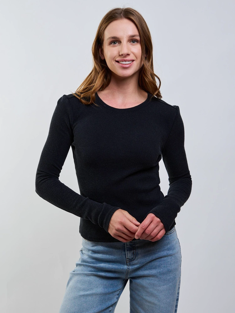 POLERA ML CERDEÑA NEGRO MUJER MAUI AND SONS - 5