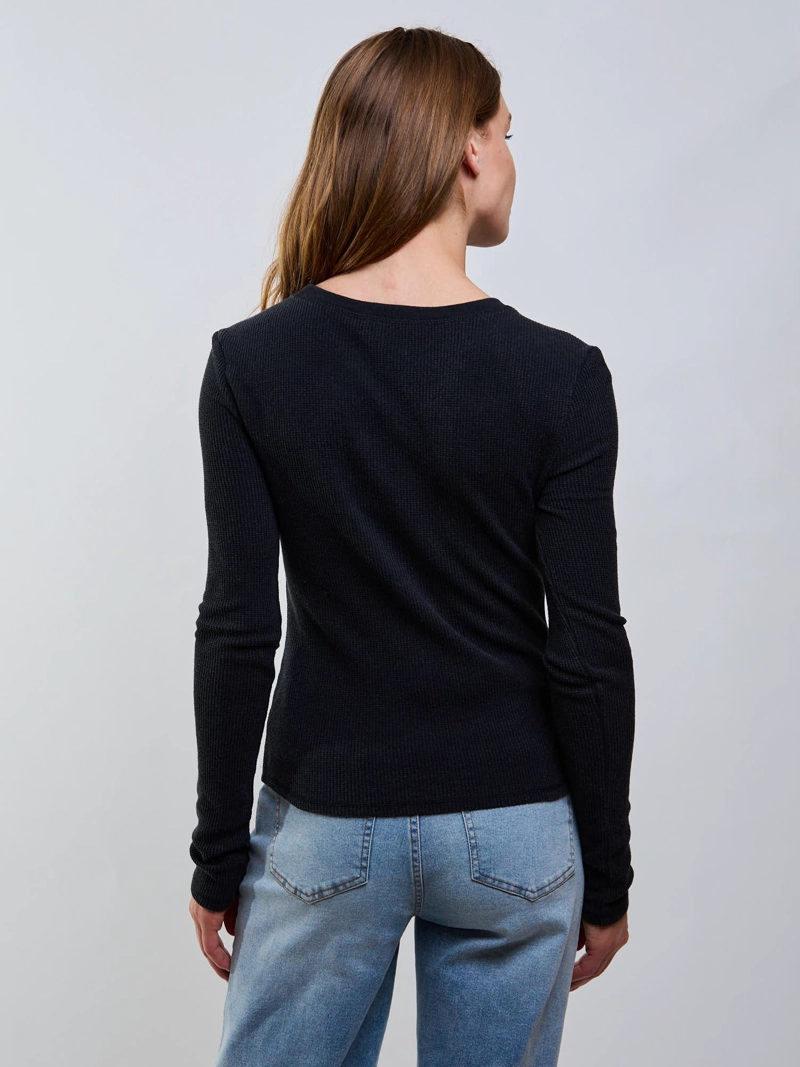 POLERA ML CERDEÑA NEGRO MUJER MAUI AND SONS - 6