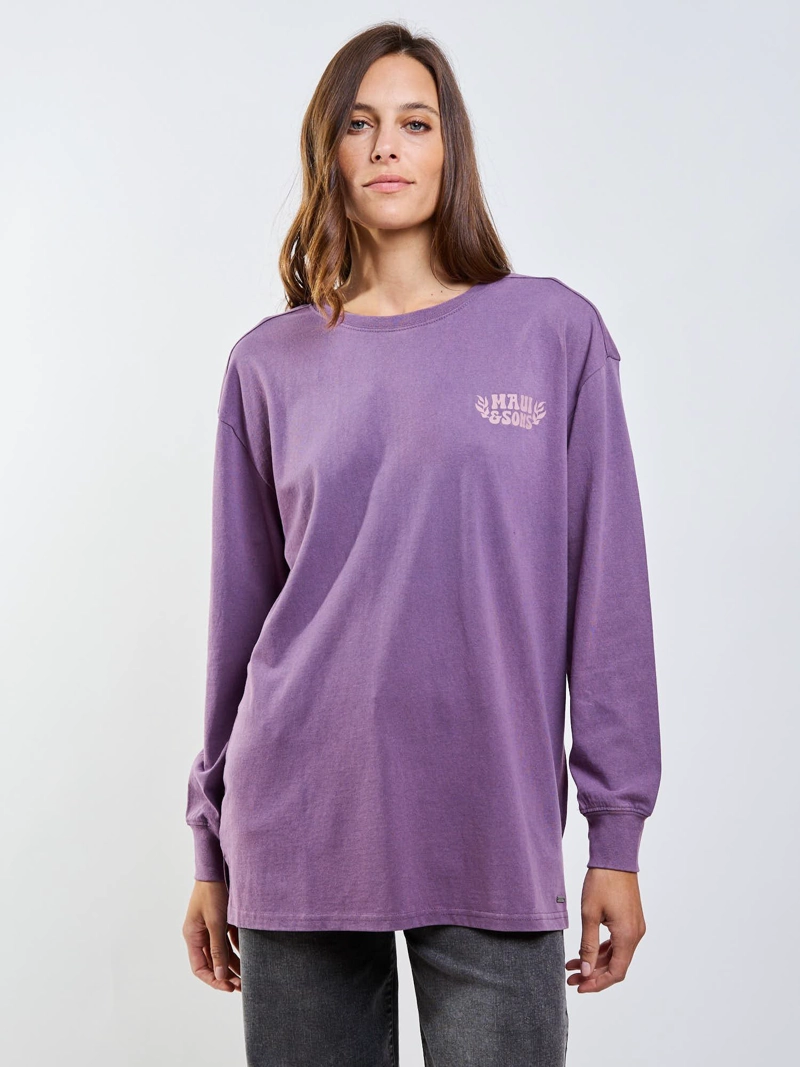 POLERA ML ROSS MORADO MUJER MAUI AND SONS - 1