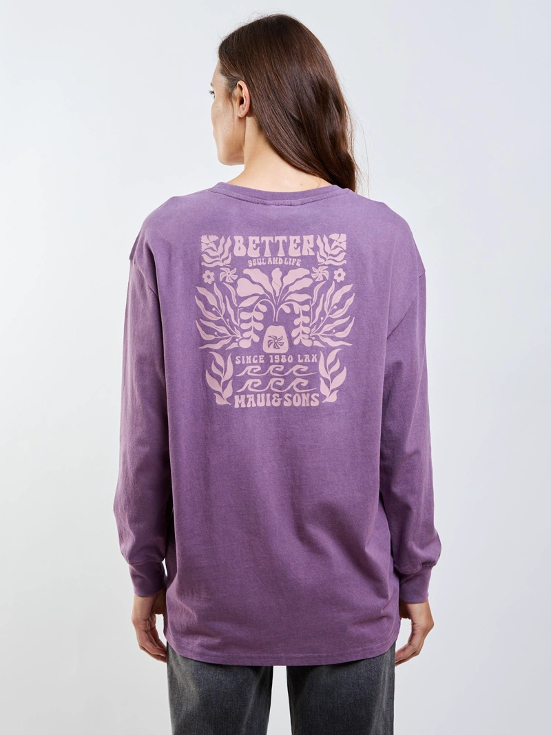 POLERA ML ROSS MORADO MUJER MAUI AND SONS - 2