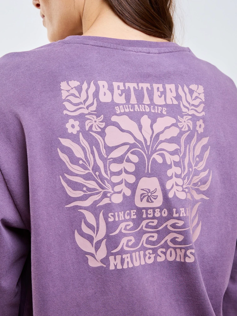 POLERA ML ROSS MORADO MUJER MAUI AND SONS - 4