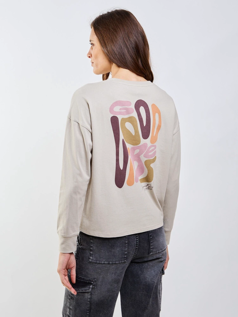 POLERA ML FEROE BEIGE MUJER MAUI AND SONS - 6