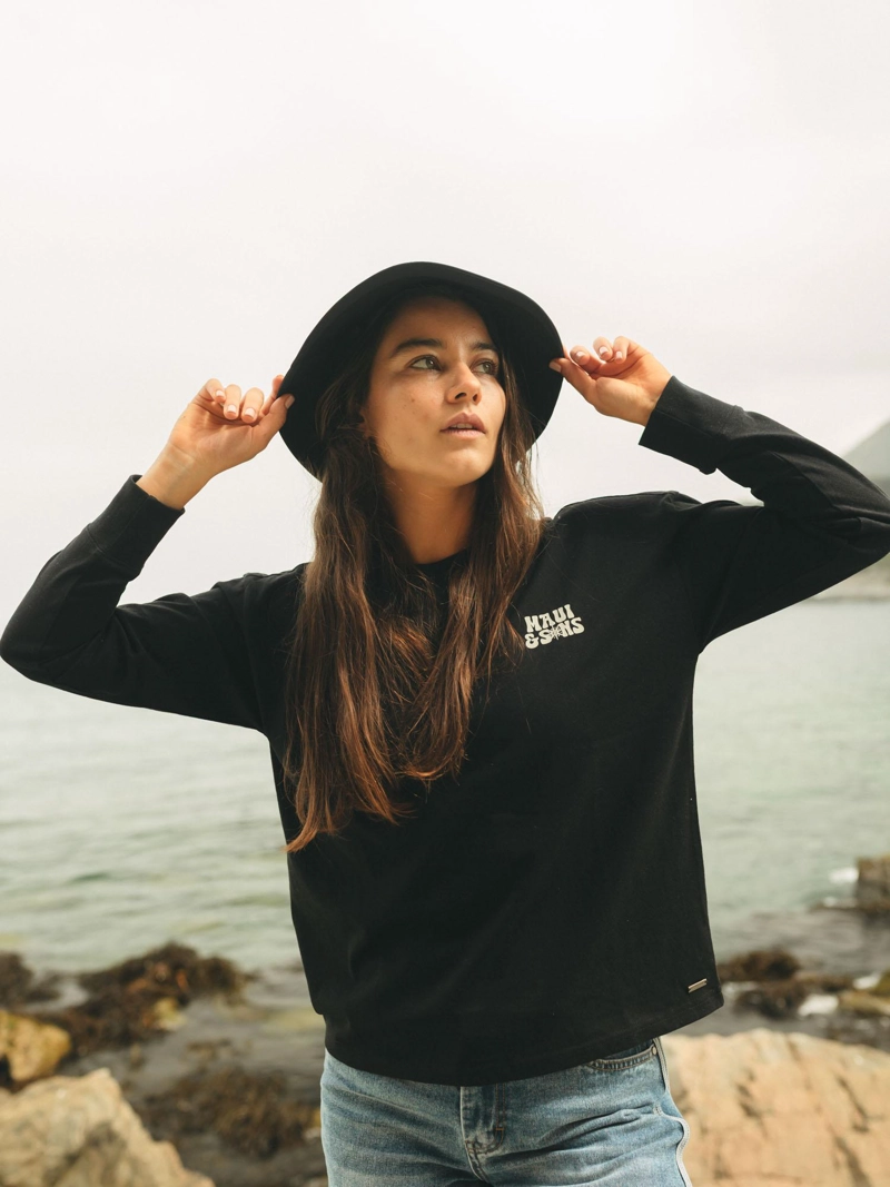 POLERA ML ISLANDIA NEGRO MUJER MAUI AND SONS - 1