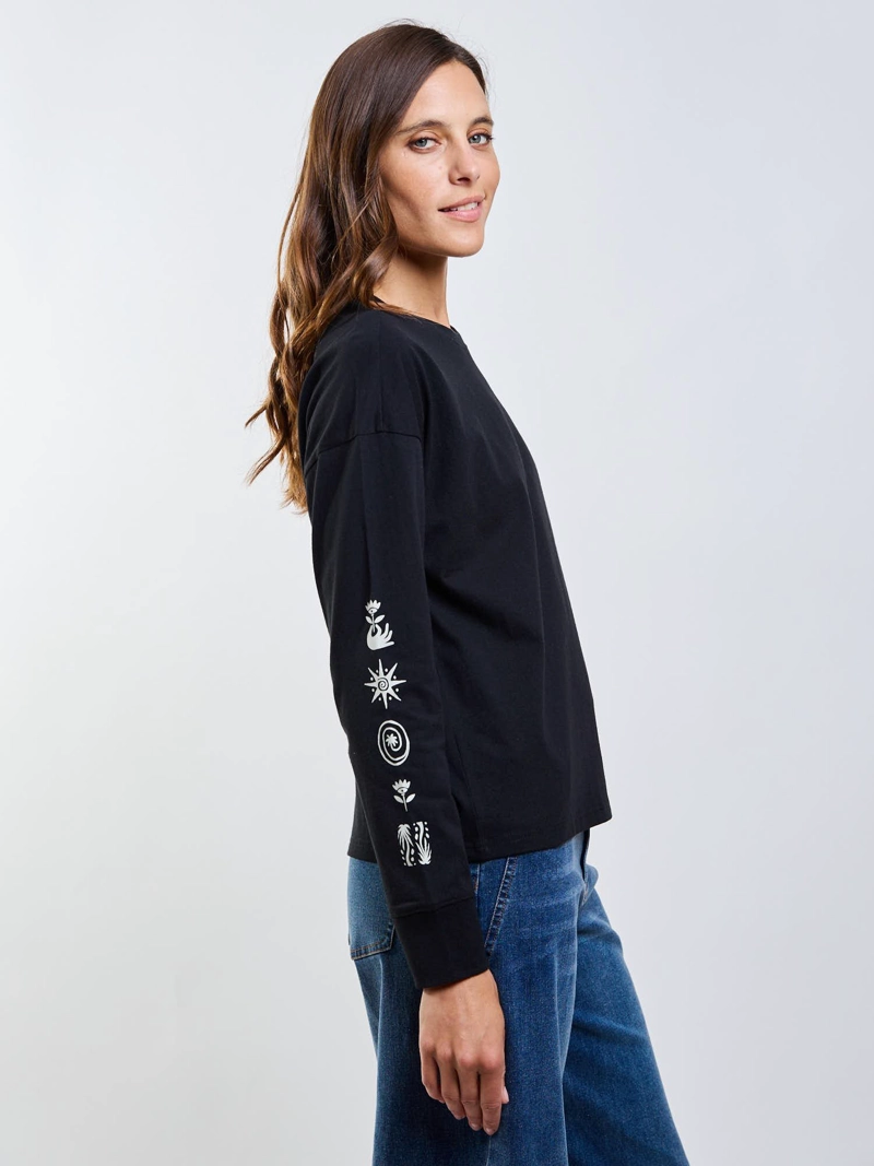 POLERA ML ISLANDIA NEGRO MUJER MAUI AND SONS - 7