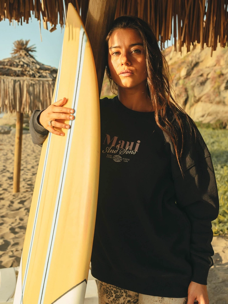 POLERON CR TANNA NEGRO MUJER MAUI AND SONS - 1