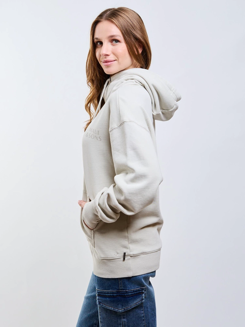 POLERON FZ LOMBOK BEIGE MUJER MAUI AND SONS - 3