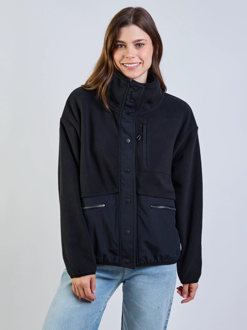 POLERON POLAR ECRU NEGRO MUJER MAUI AND SONS - 9