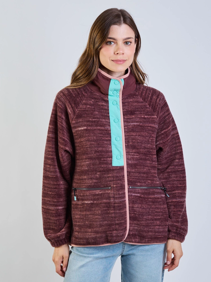 POLERON POLAR VINTAGE KHAKI MULTICOLOR MUJER MAUI AND SONS - 1