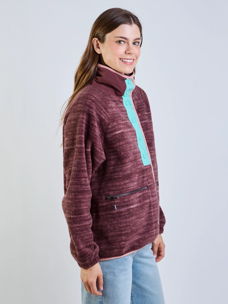 POLERON POLAR VINTAGE KHAKI MULTICOLOR MUJER MAUI AND SONS - 3