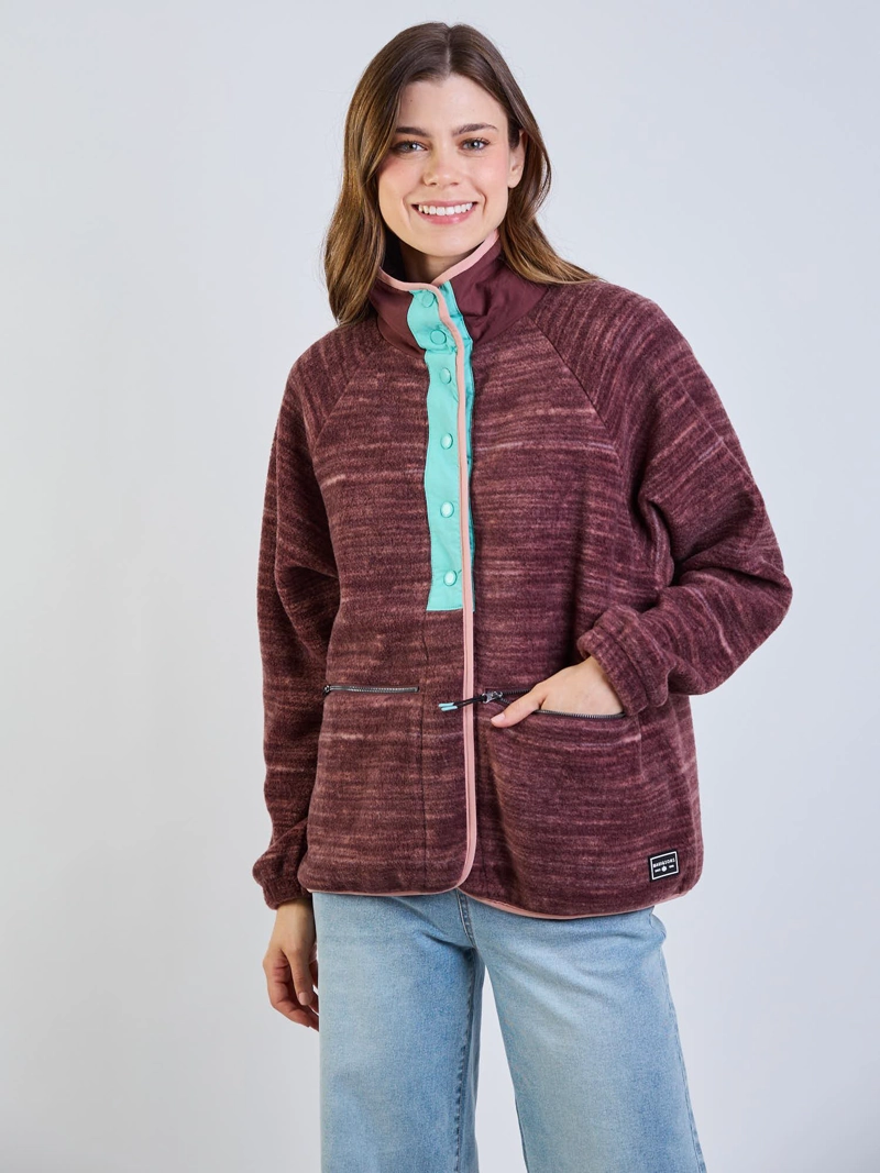 POLERON POLAR VINTAGE KHAKI MULTICOLOR MUJER MAUI AND SONS - 7