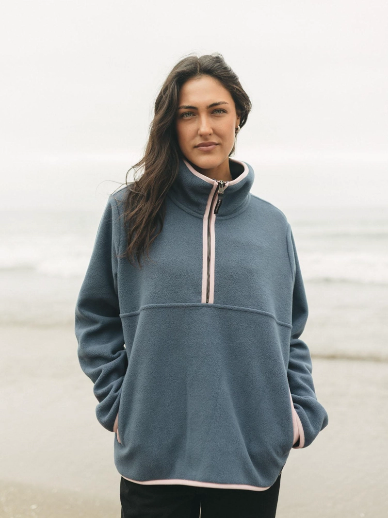 POLERON POLAR SPRAY GREEN CELESTE MUJER MAUI AND SONS - 1