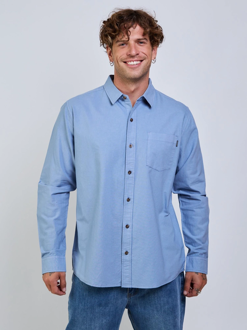 CAMISA GROOVY CELESTE HOMBRE MAUI AND SONS - 1