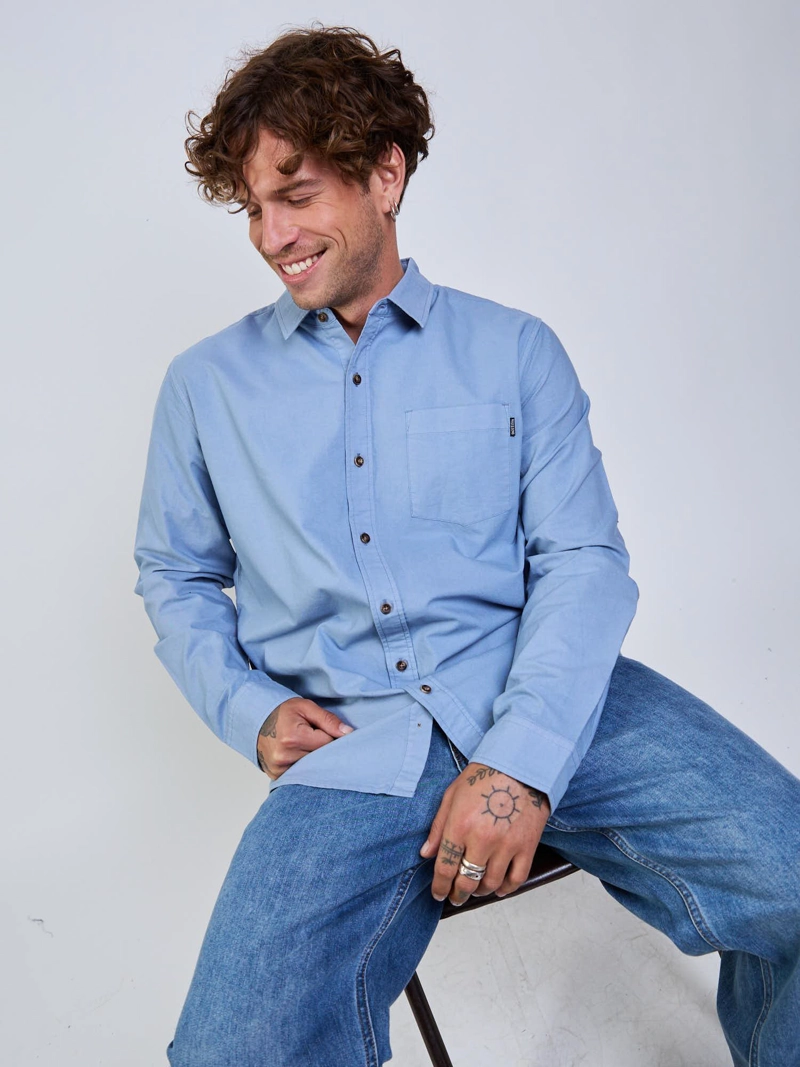 CAMISA GROOVY CELESTE HOMBRE MAUI AND SONS - 7