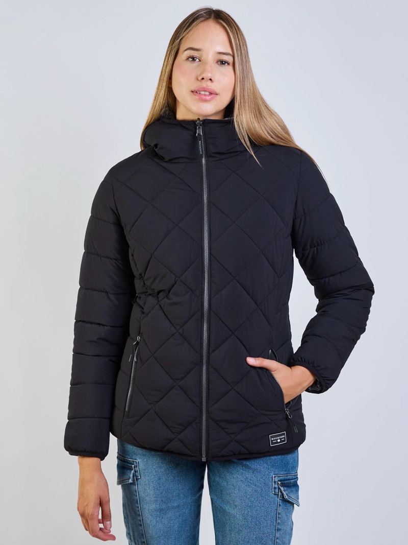 PARKA REVERSIBLE PALE PEACH NEGRO MUJER MAUI AND SONS - 1