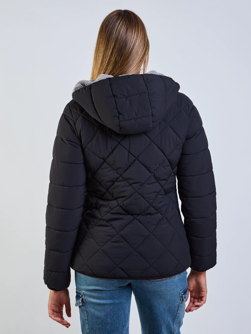 PARKA REVERSIBLE PALE PEACH NEGRO MUJER MAUI AND SONS - 2