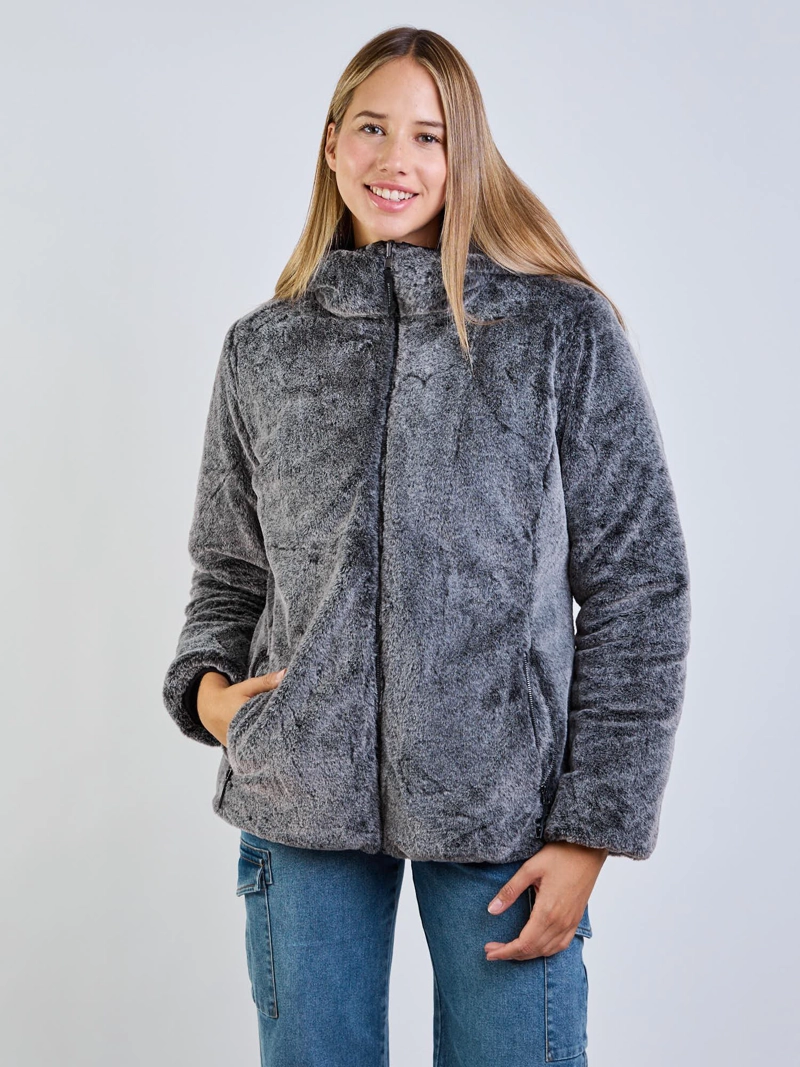 PARKA REVERSIBLE PALE PEACH NEGRO MUJER MAUI AND SONS - 8