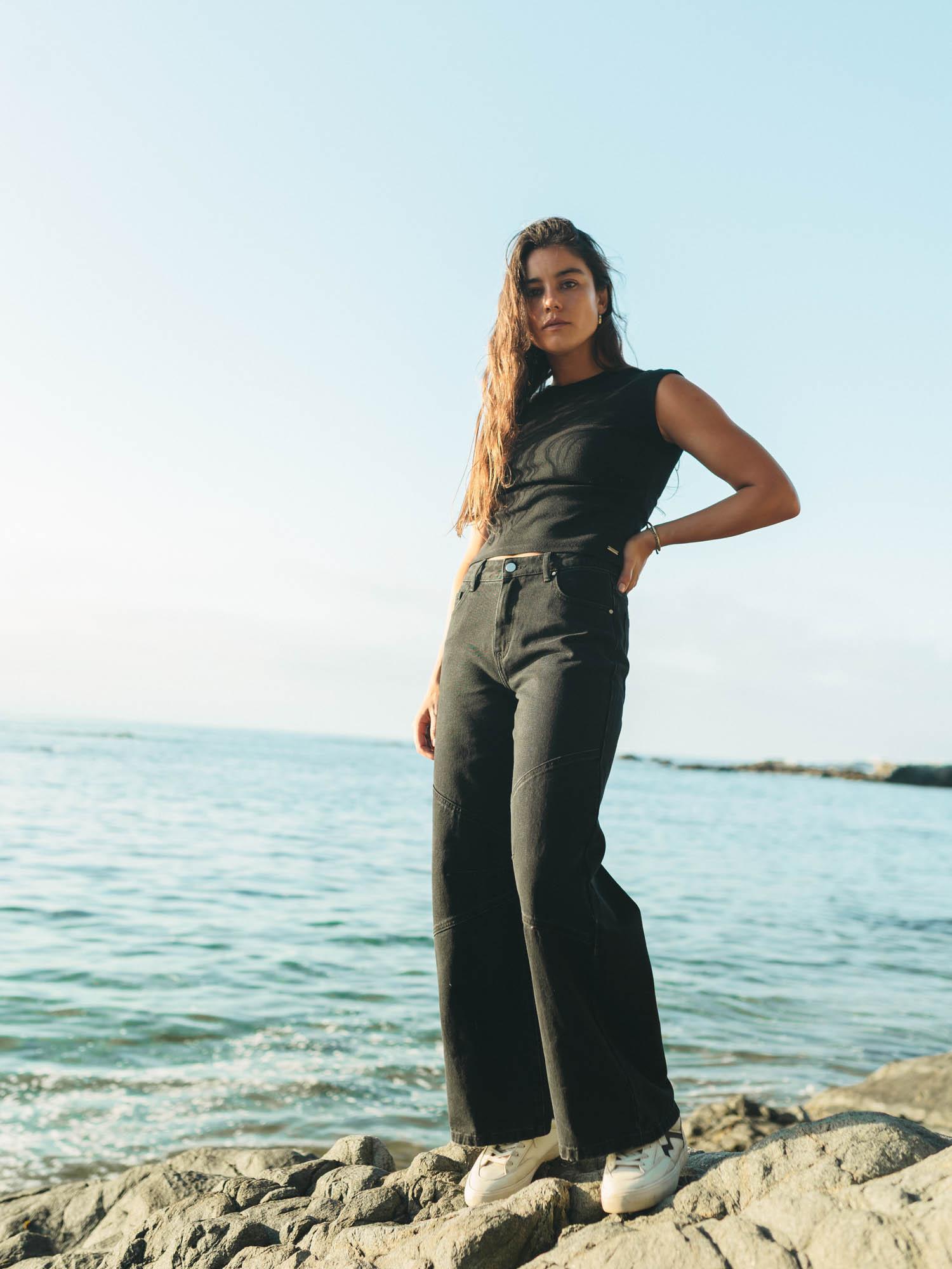 PANTALON OCEVI NEGRO MUJER MAUI AND SONS - 4