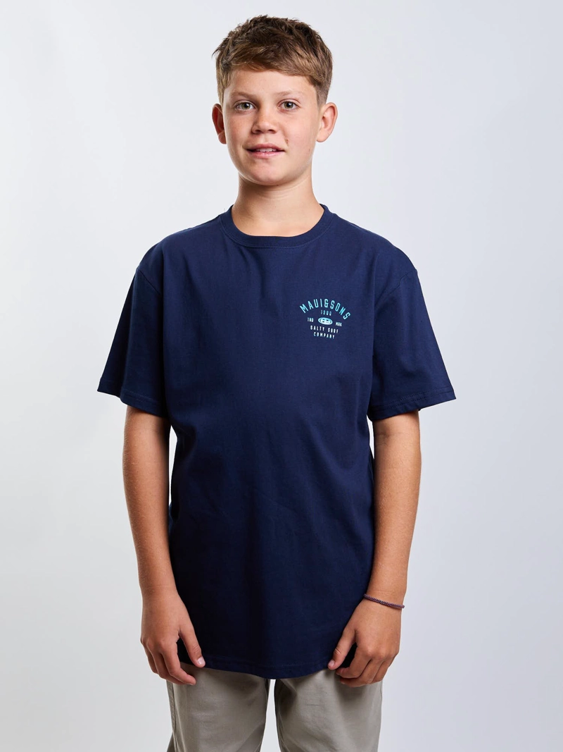 POLERA MC SALTY SURF AZUL INFANTIL MAUI AND SONS - 1