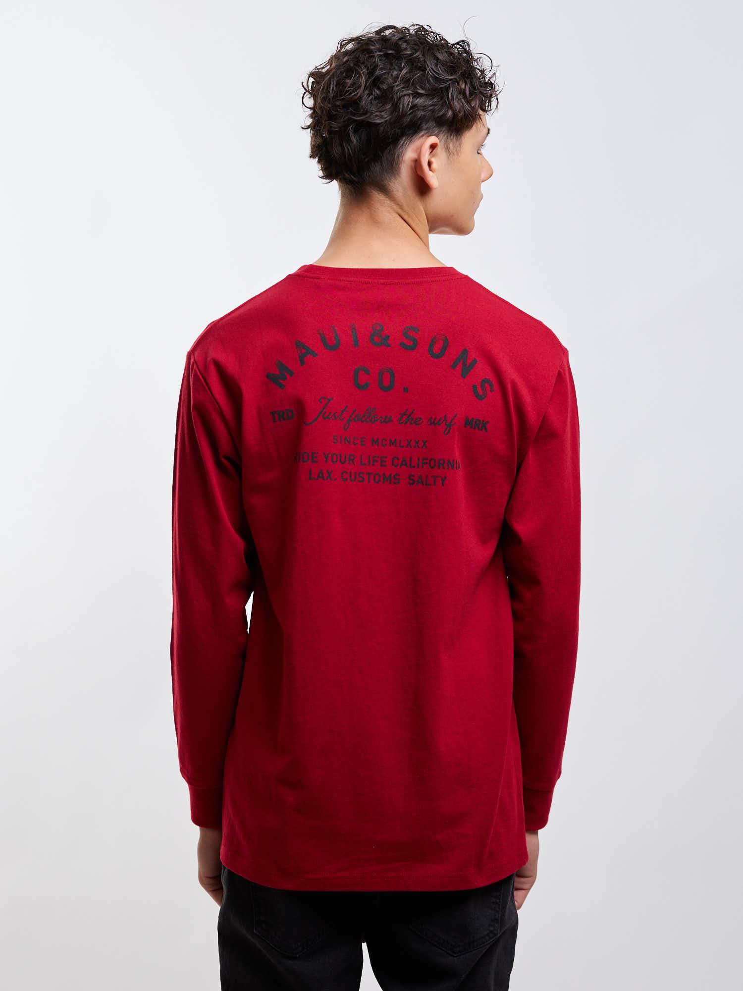 POLERA ML MATEO ROJO INFANTIL MAUI AND SONS - 2