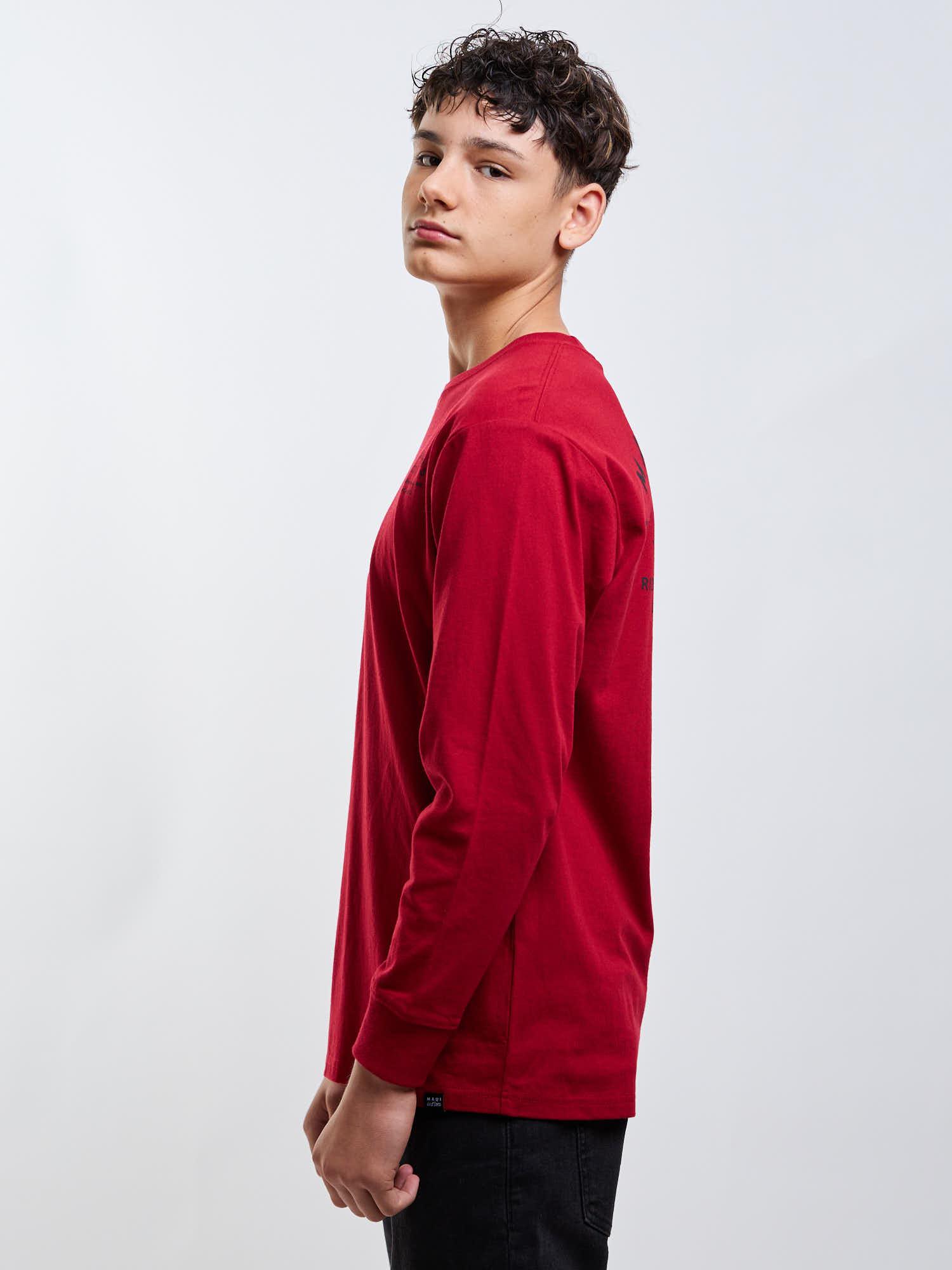 POLERA ML MATEO ROJO INFANTIL MAUI AND SONS - 3