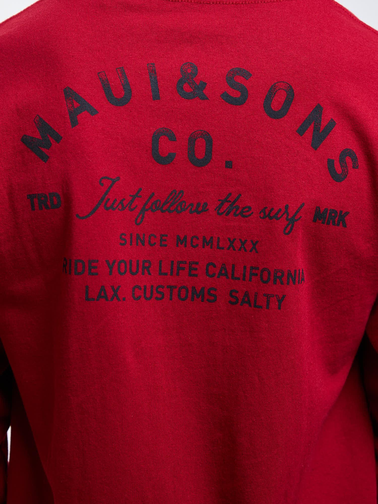 POLERA ML MATEO ROJO INFANTIL MAUI AND SONS - 4