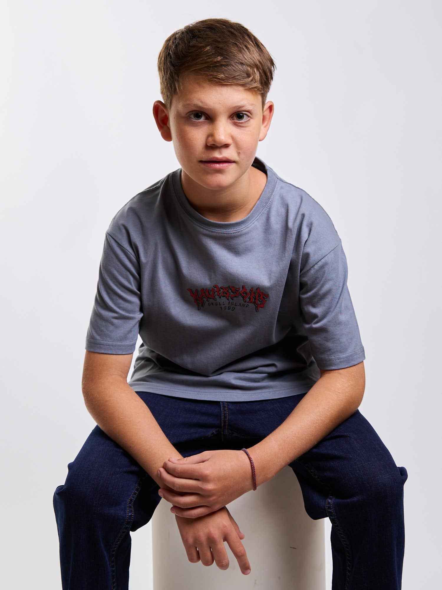 POLERA MC SKULL RIDE GRIS INFANTIL MAUI AND SONS - 5