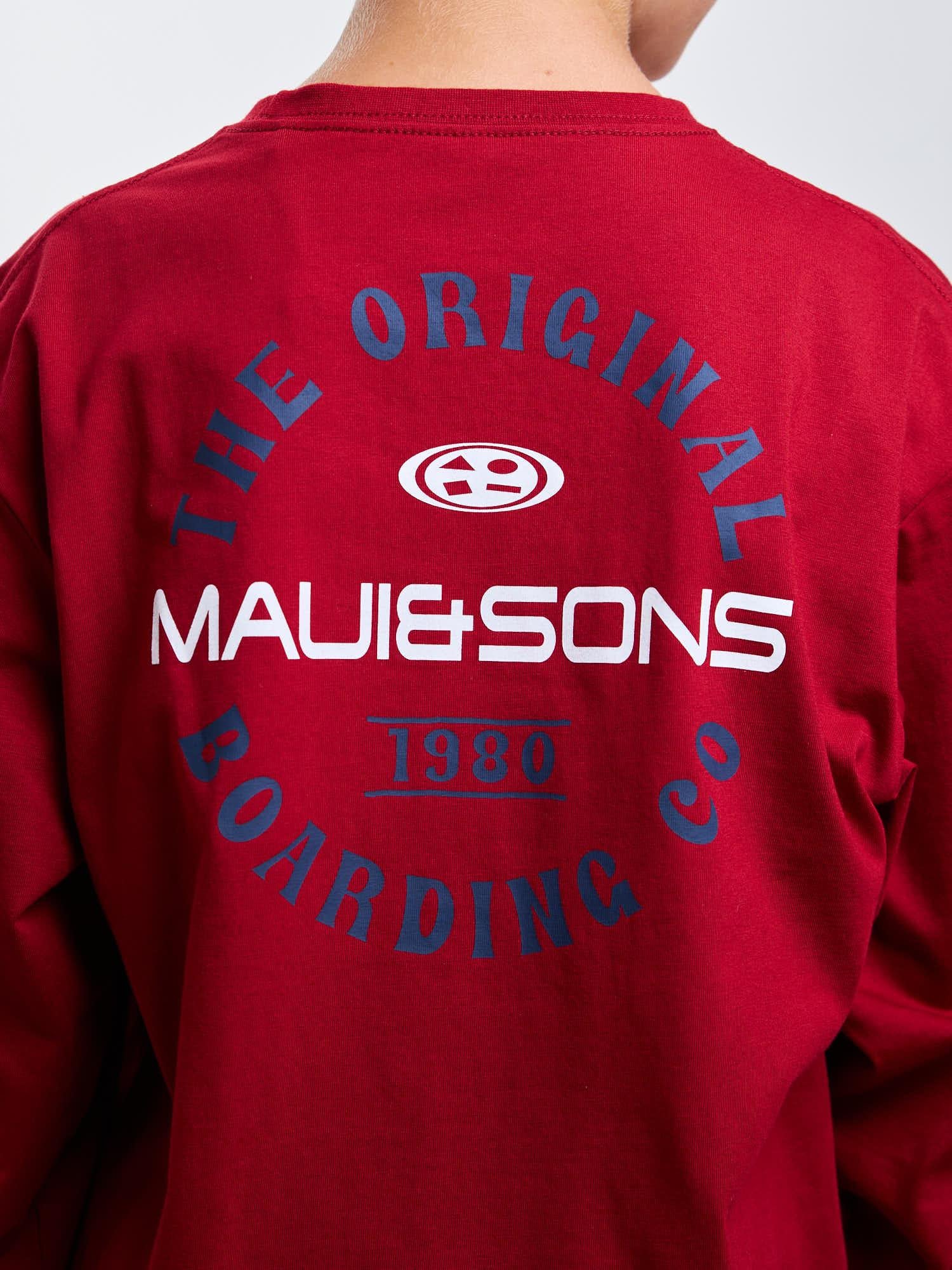 POLERA ML RIPTIDE ROJO INFANTIL MAUI AND SONS - 4
